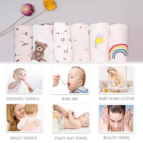 norinori Baby Msulin washcloths packaged 10-pack ideal registry gift