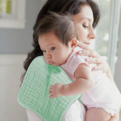 Norinori six-pack burp cloths stay soft and durable through frequent machine washing.