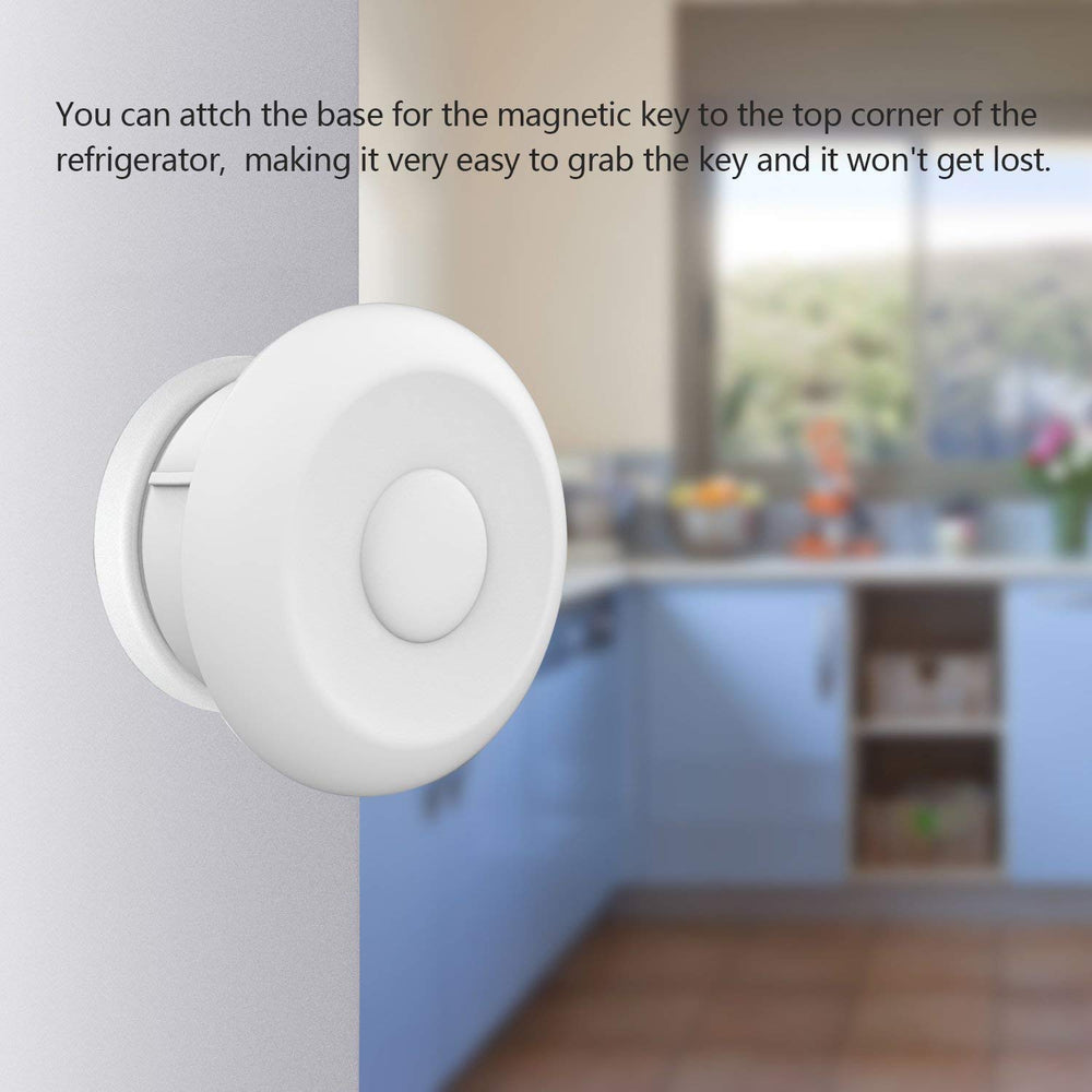 Norjews kitchen cabinet use case with magnets securing storage.
