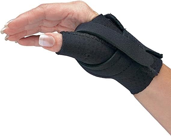 North Coast Medical Comfort Cool CMC Restriction Splint left large front view stabilizes thumb during daily tasks.