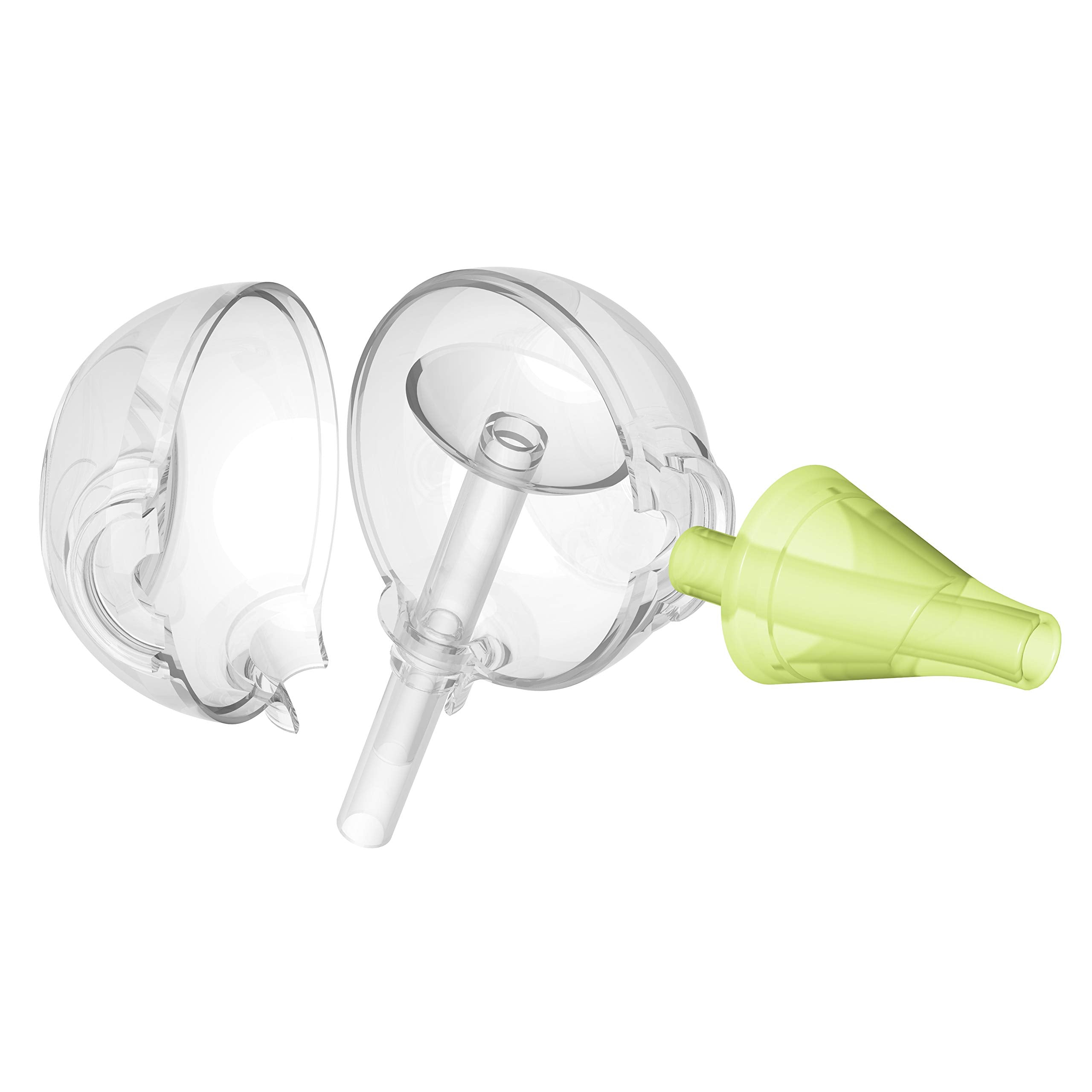Nosiboo Eco soft silicone nasal tip reduces irritation for baby comfort.