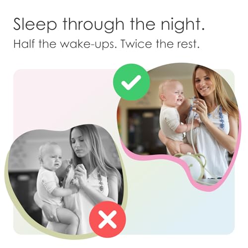Nosiboo Pro nasal aspirator in use with baby during gentle nasal care.