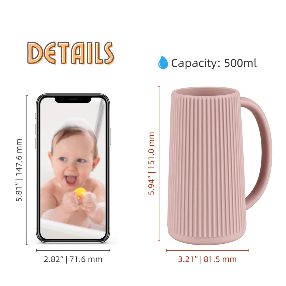 Nothomme 500ml capacity rinse cup for ample water at once.