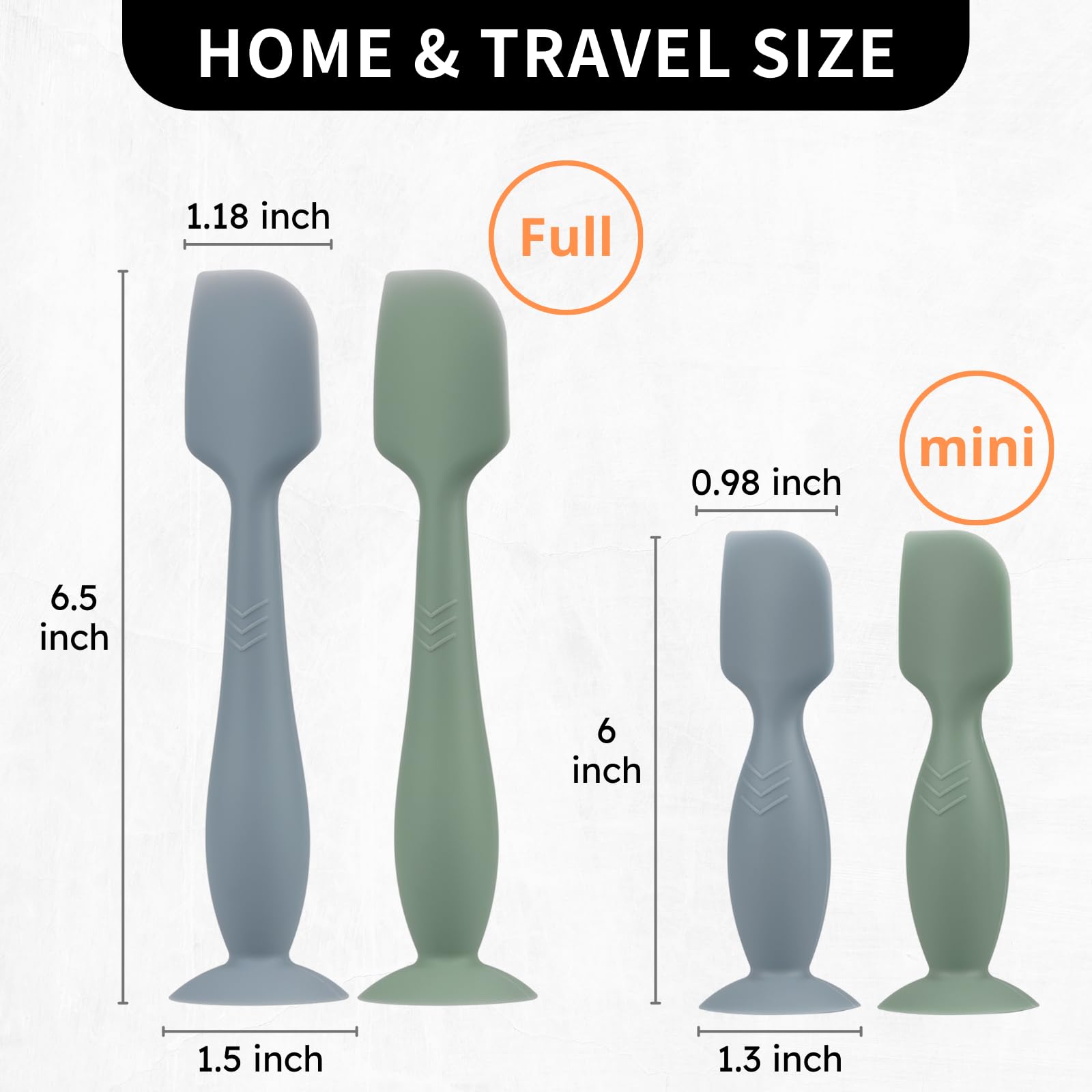Nothomme four-pack keeps two large and two small spatulas ready.