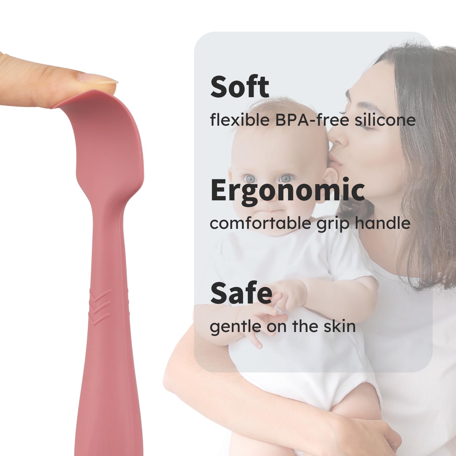 Nothomme spoon-shaped design reaches hard-to-reach areas with precision.