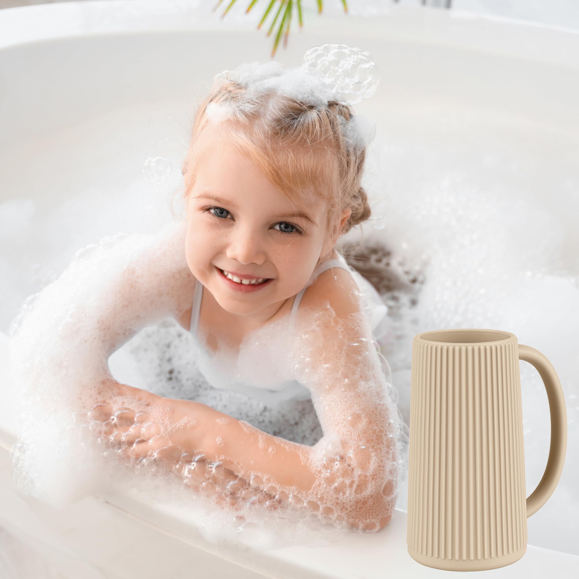 Nothomme shifting sand color complements bathroom while simplifying rinsing.