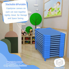 NOUJULOUN Daycare Cots five-point-nine-inch legs provide stable rest for active kids.