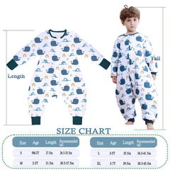 NOUJULOUN Ocean Whale two-way zipper enables quick, safe diaper changes.
