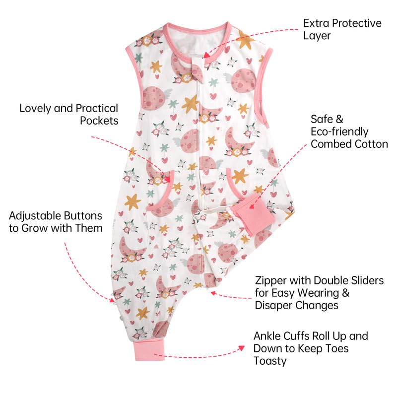 NOUJULOUN snap-bottom diaper-change feature supports quick changes.