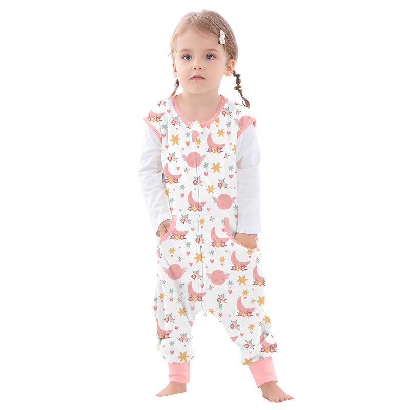 NOUJULOUN toddler walker sleep sack legs out preview highlights mobility-friendly design.