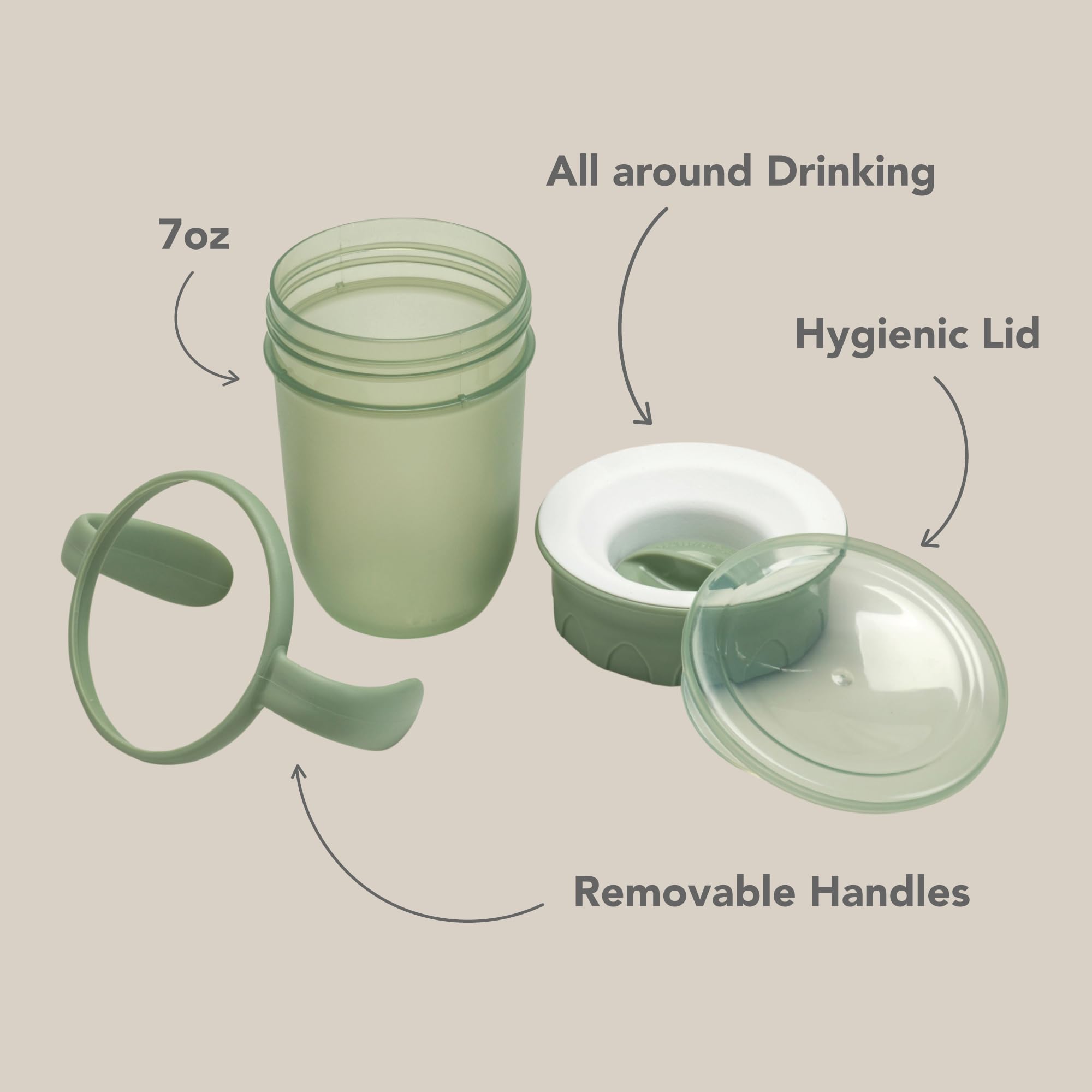 noüka All Around Cup Fern leakproof edge demonstrates spill-free use during outings.