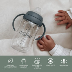 noüka soft spout sippy cup leak-proof design secures mess-free feeding sessions
