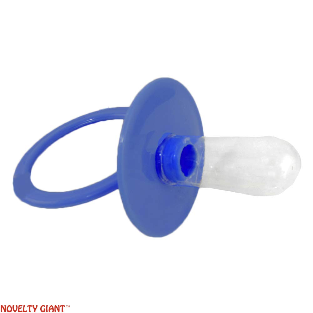 NOVELTY GIANT blue pacifier with ribbon for display or carrying