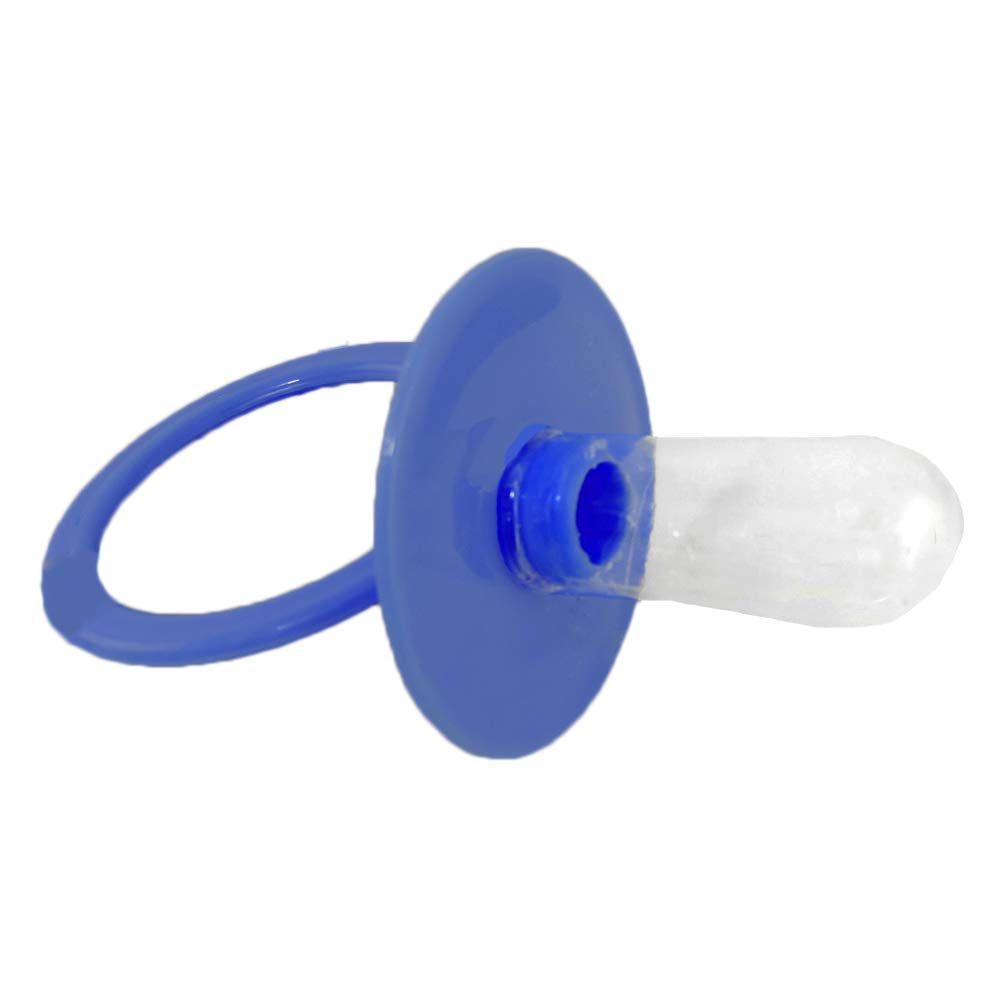 NOVELTY GIANT jumbo blue pacifier prop for adult costumes and stage looks