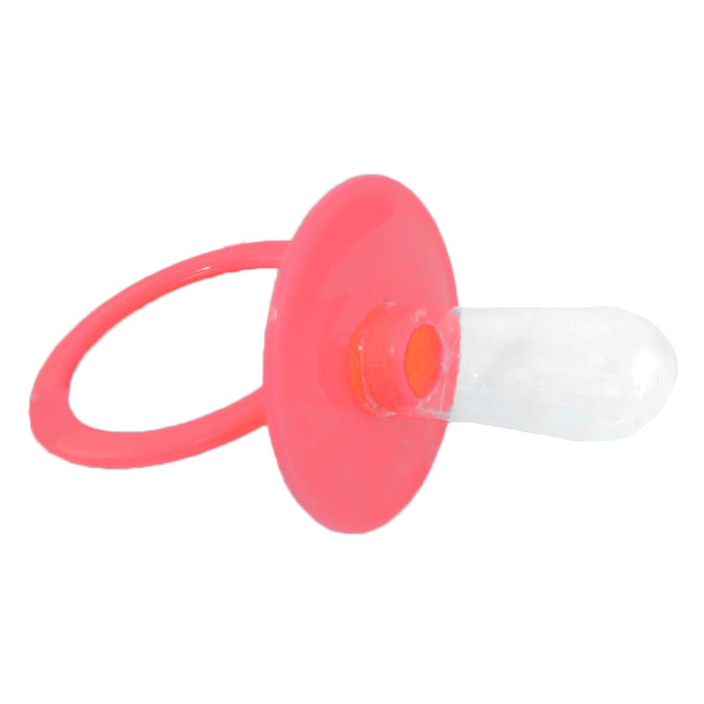 NOVELTY GIANT jumbo pink pacifier front view for adult costume use