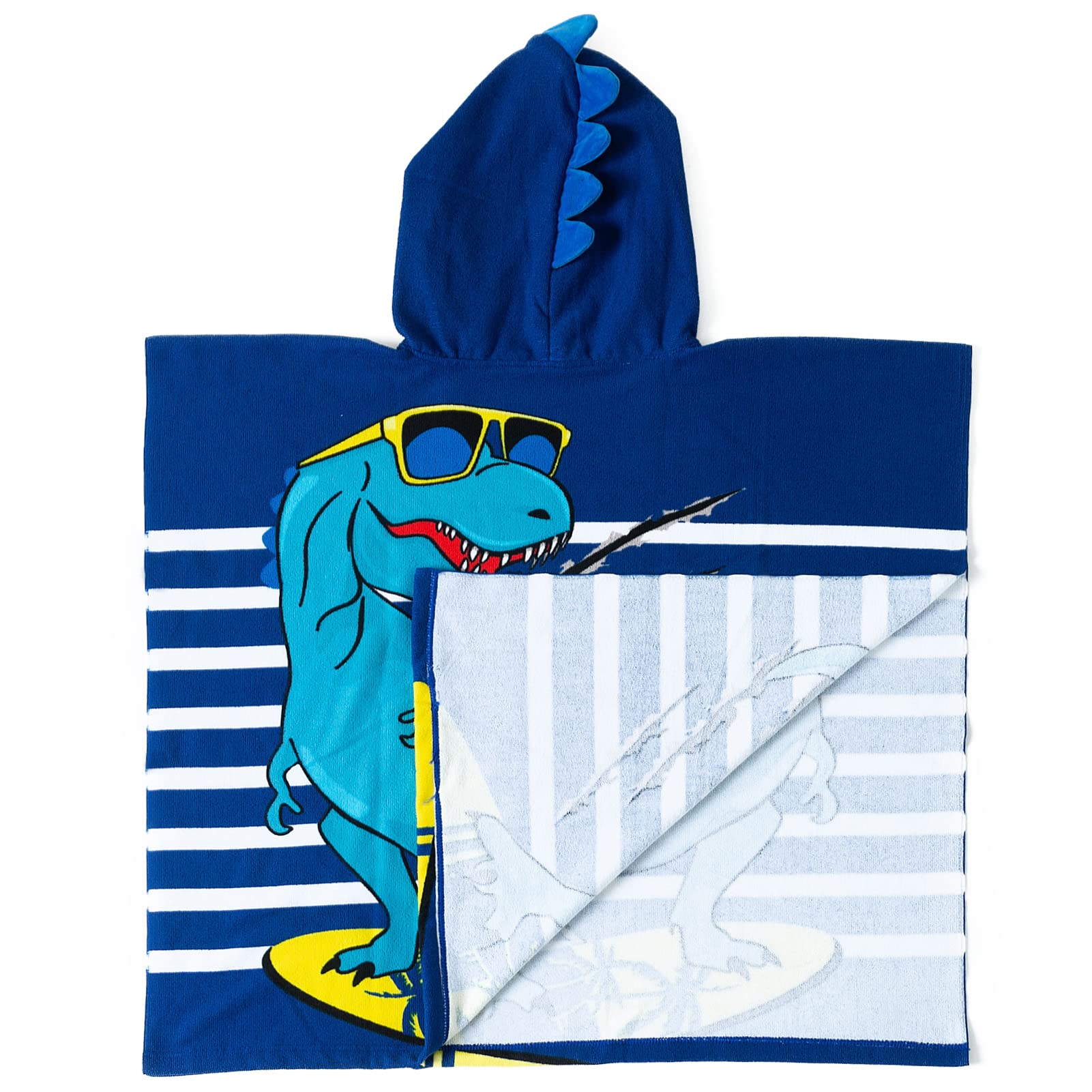 NovForth pirate pattern towel shown hanging after bath for quick dry