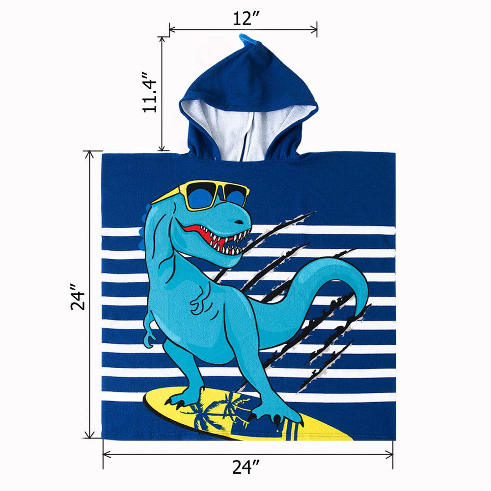 NovForth two-pack display on kids' beach towel set with bright colors