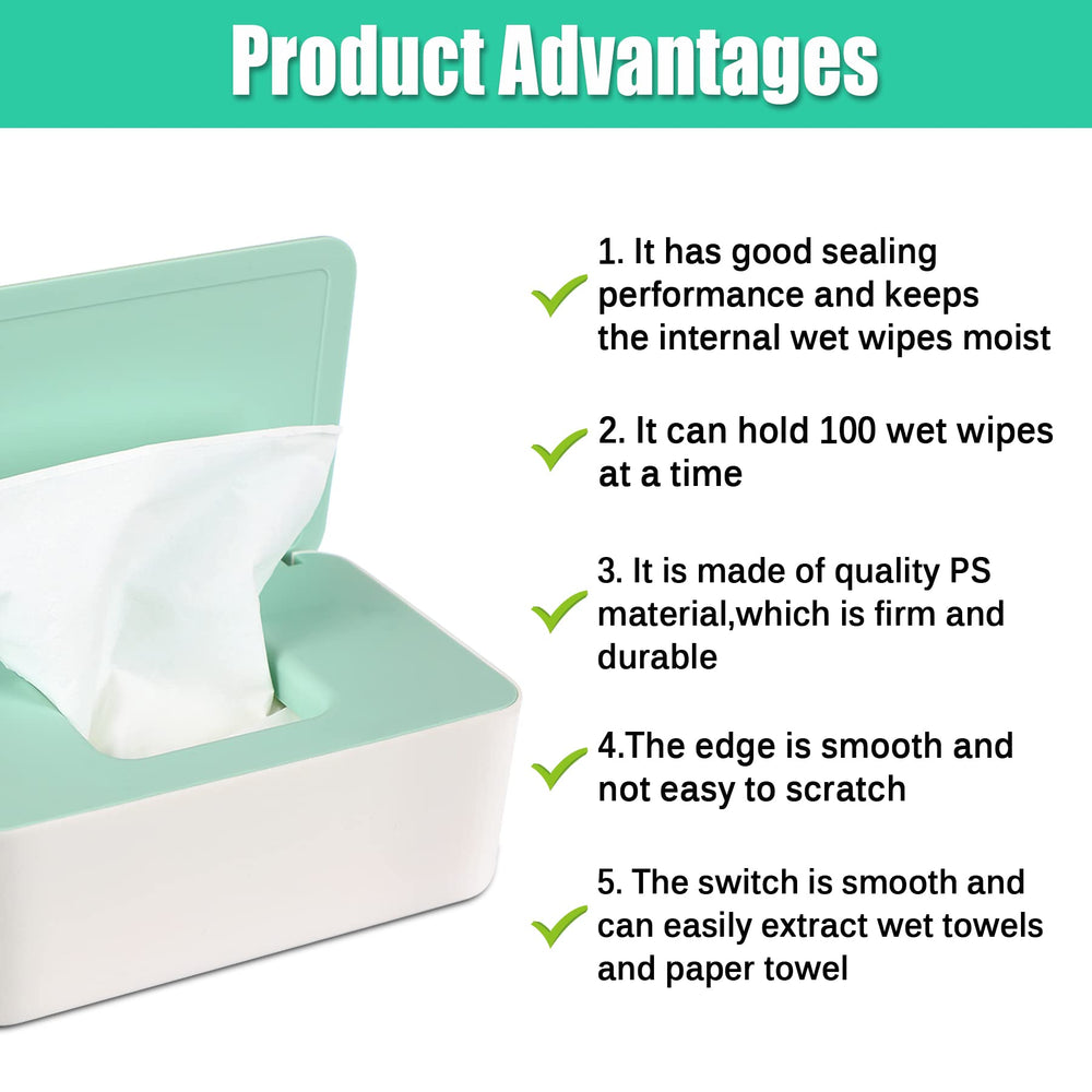 NOVWANG wipes dispenser large-capacity design holds up to 100 wipes for busy days