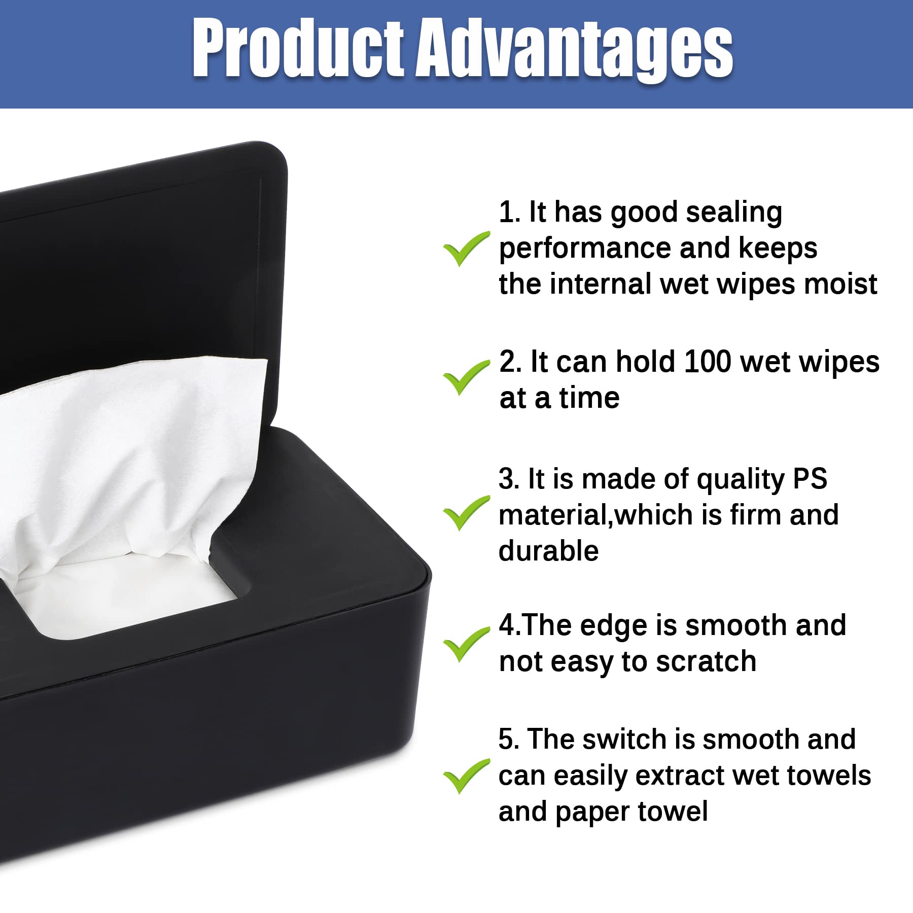 NOVWANG wipes dispenser features one-handed open for busy parents.