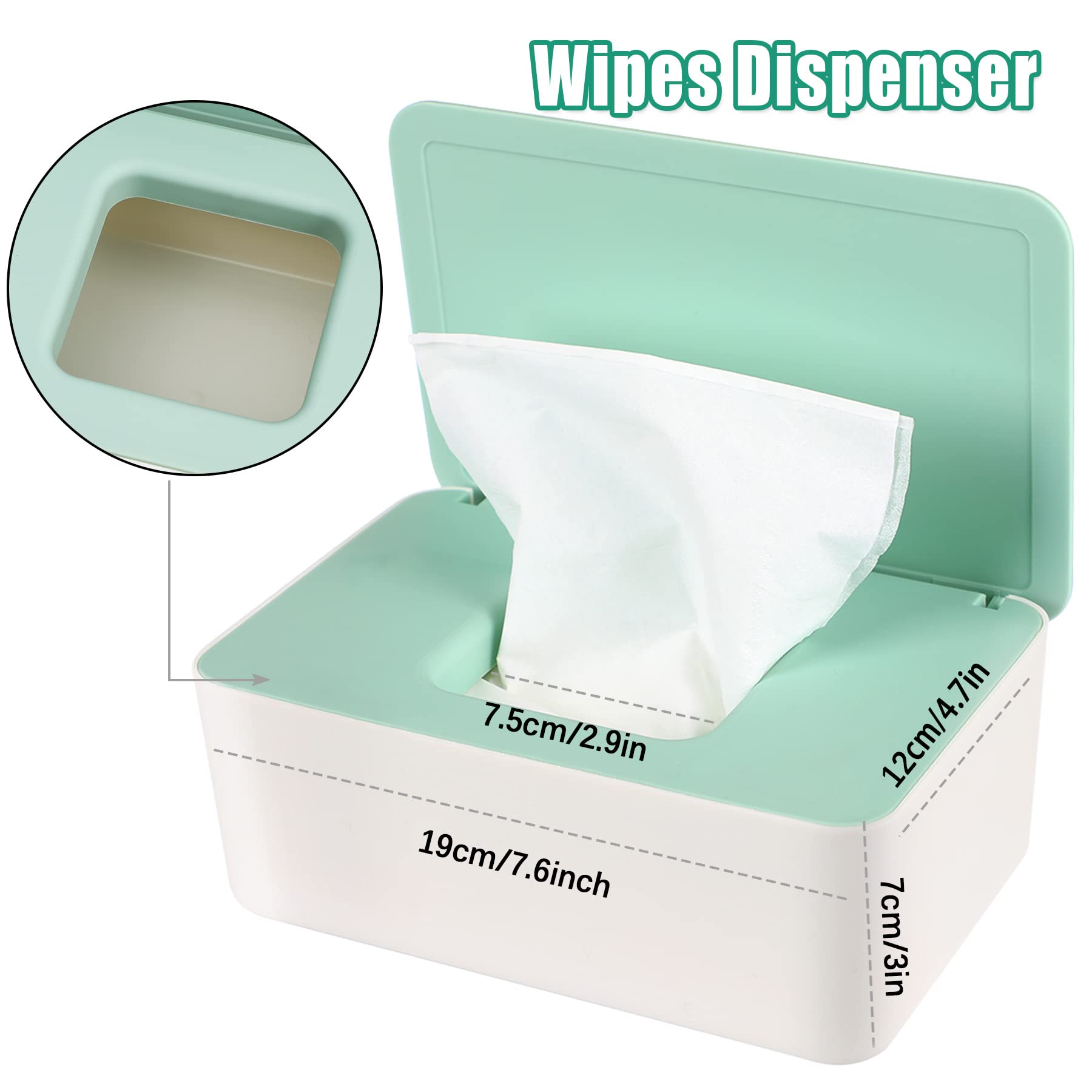 NOVWANG wipes dispenser top cover highlights detachable lid for quick refill