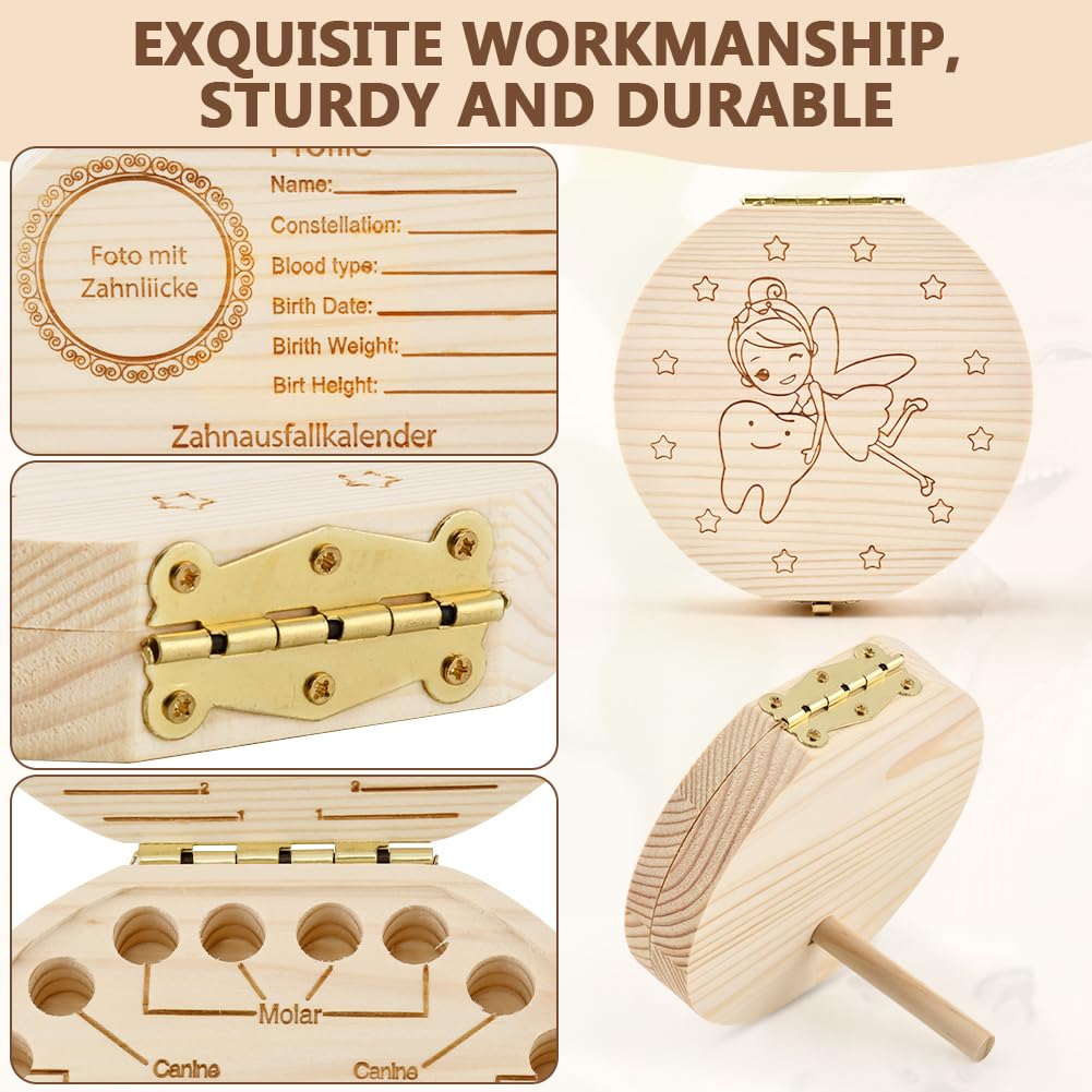 NOWHYX Tooth Fairy Box filled teeth illustrate memory preservation in a keepsake.