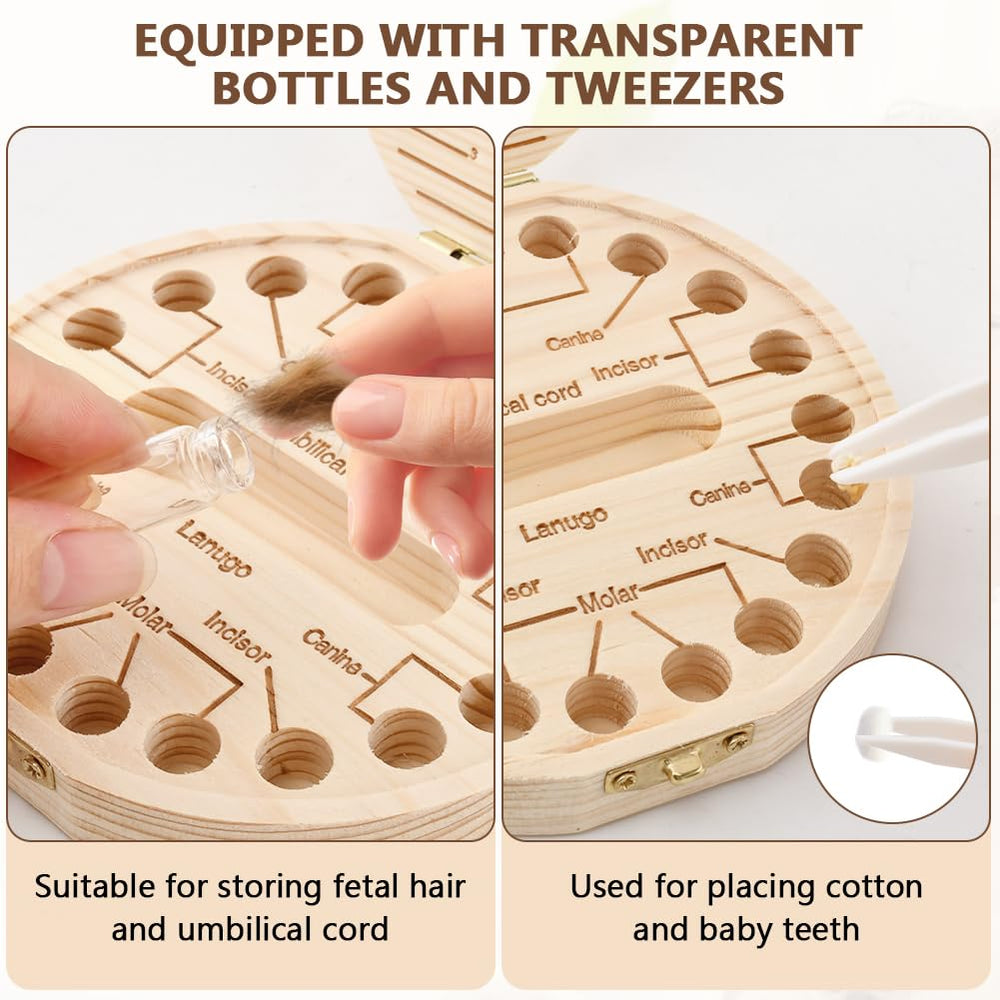 NOWHYX Tooth Fairy Box woodgrain detail communicates durability and quality.
