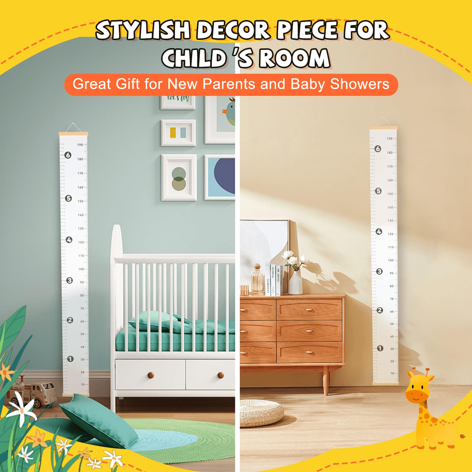 NOYOC versatile kid room decor and measurement tool