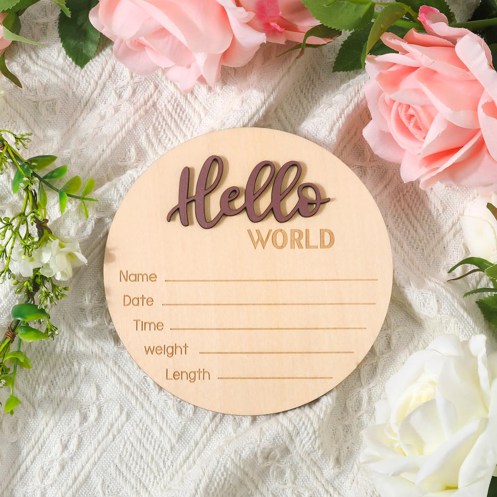 NQEUEPN sign demonstrates easy marker personalization for baby details.
