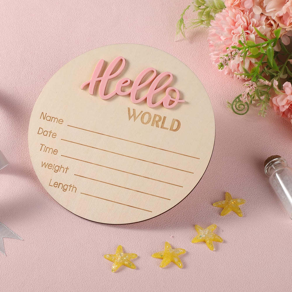 NQEUEPN newborn announcement sign 3D Hello letters for baby photos