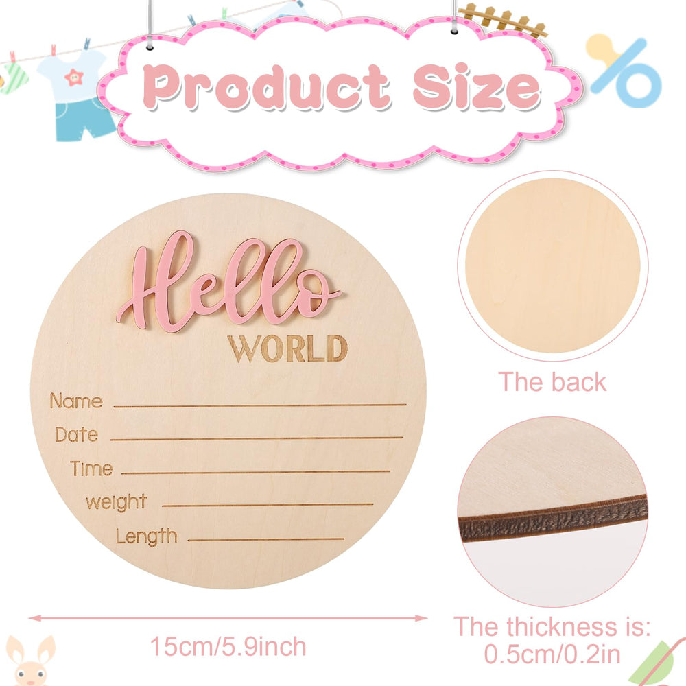 NQEUEPN newborn announcement sign engraving World detail memory piece