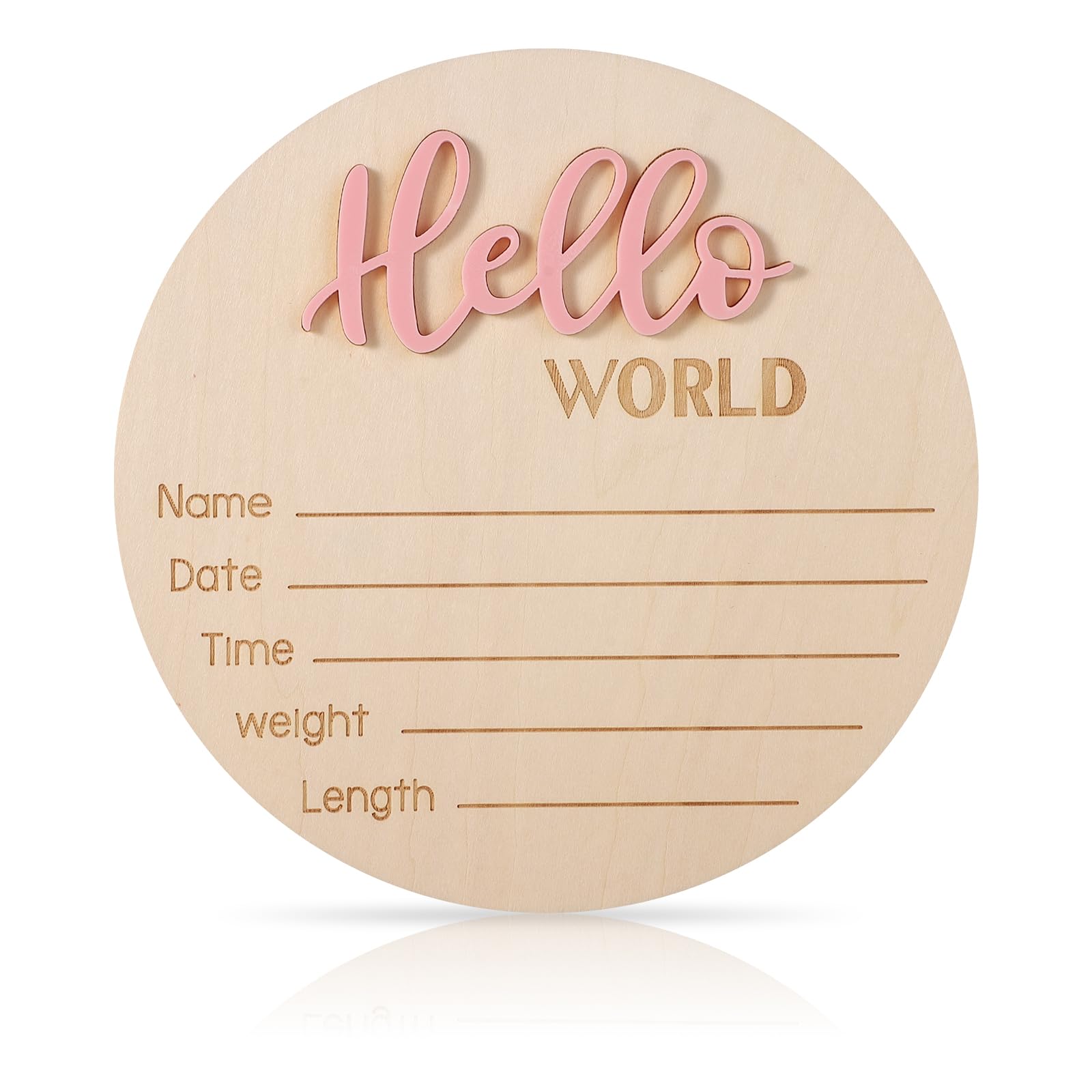 NQEUEPN newborn announcement sign Hello World close-up for photo props keepsake