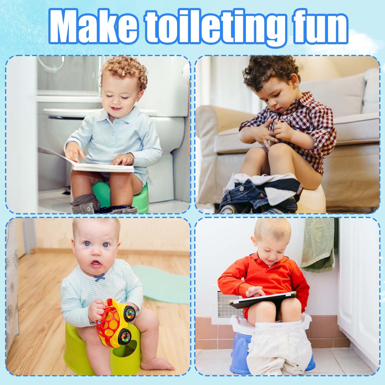 NQEUEPN potty stickers color-changing pattern resets after cleaning for reuse