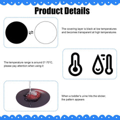 NQEUEPN potty stickers with strong adhesive ensures stable placement on the potty
