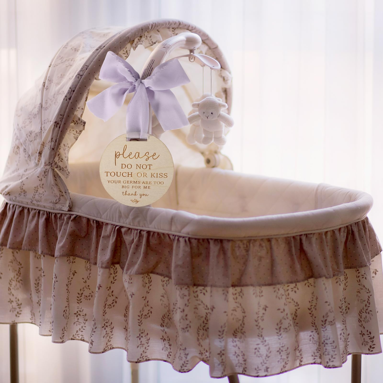 NQEUEPN sign attached to stroller showcases gentle touch reminder