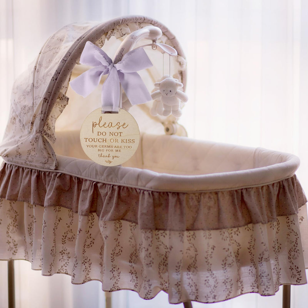 NQEUEPN sign attached to stroller showcases gentle touch reminder