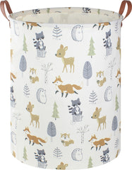 NTAOHAMPER animal laundry hamper fabric texture shows durable linen-cotton material.