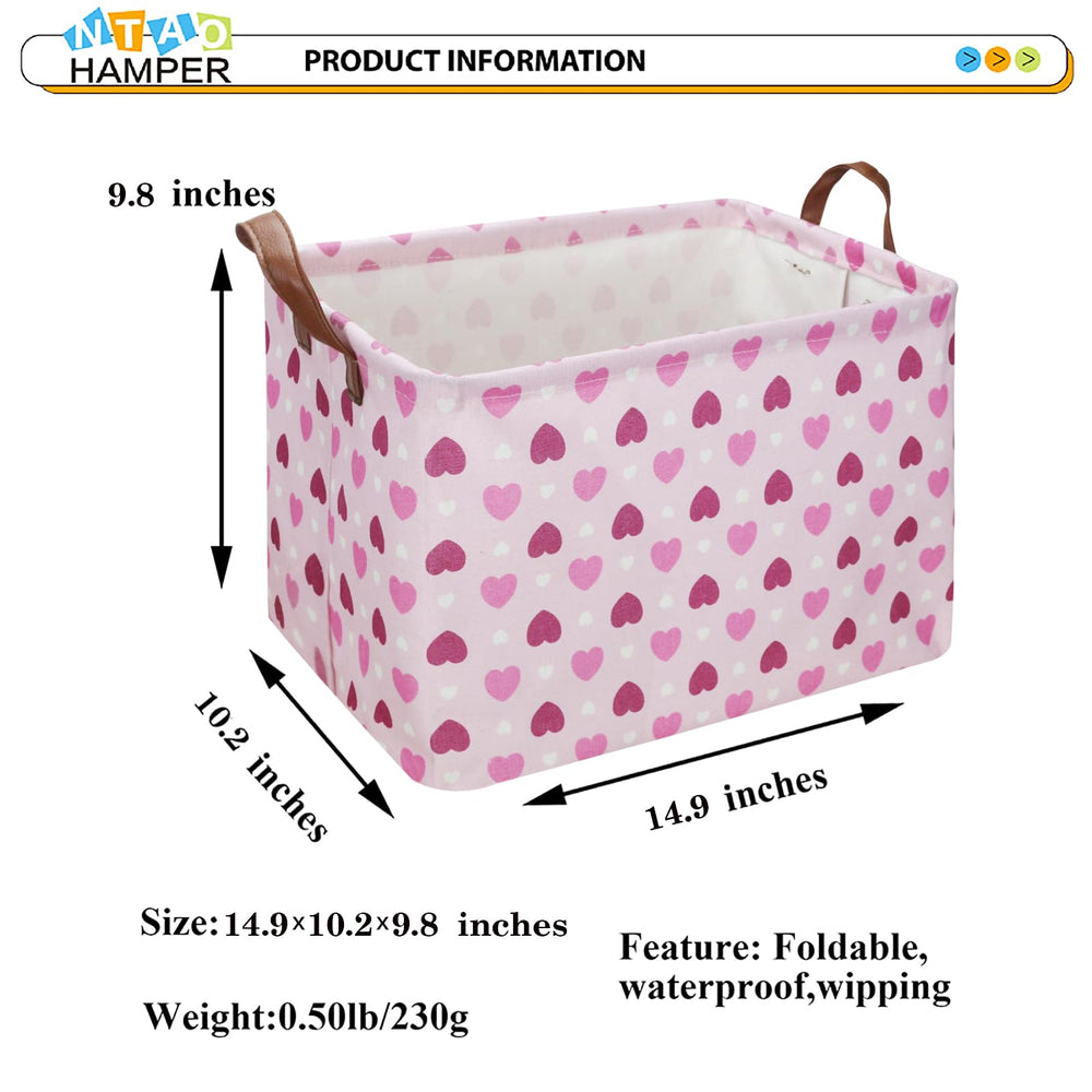 NTAOHAMPER foldable storage basket collapses flat for space-saving storage.