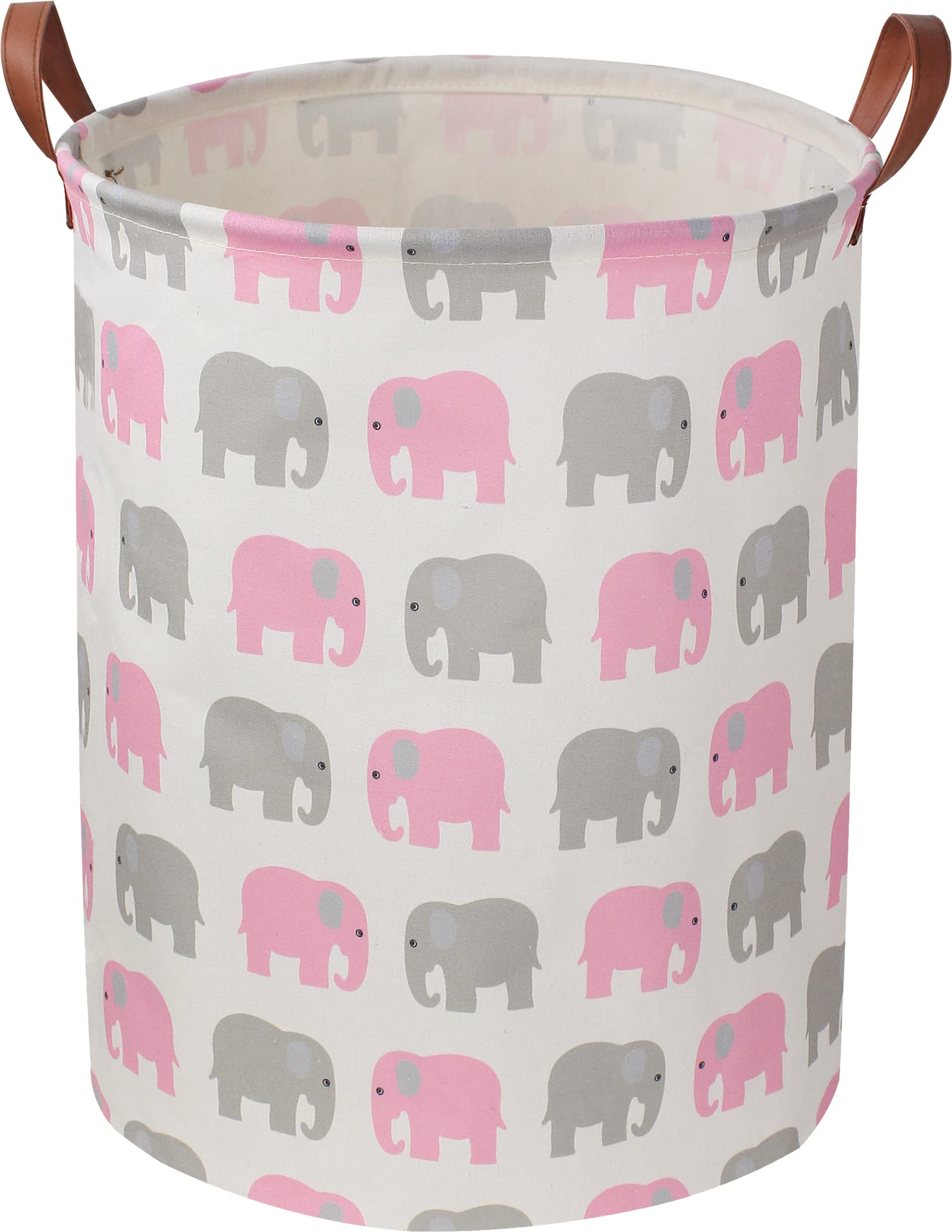 NTAOHAMPER pink elephant folded basket for space-saving storage