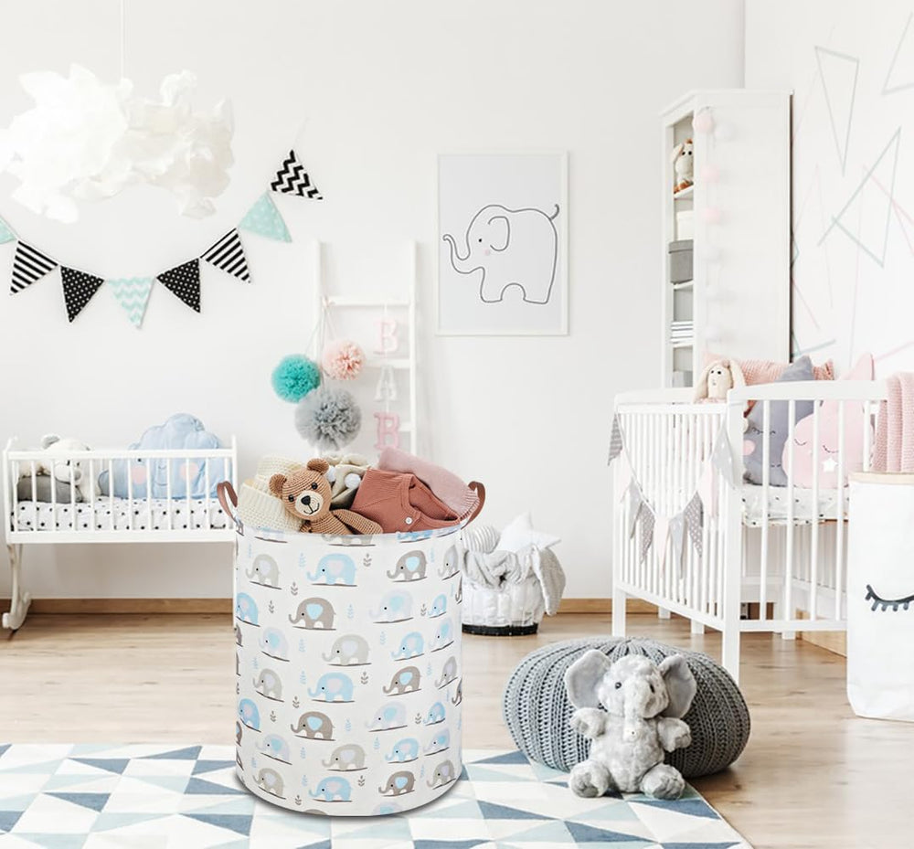 NTAOHAMPER linen-cotton fabric offers soft touch and durable construction for storage