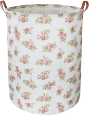 NTAOHAMPER pink flower laundry basket for stylish laundry organizing and room decor.