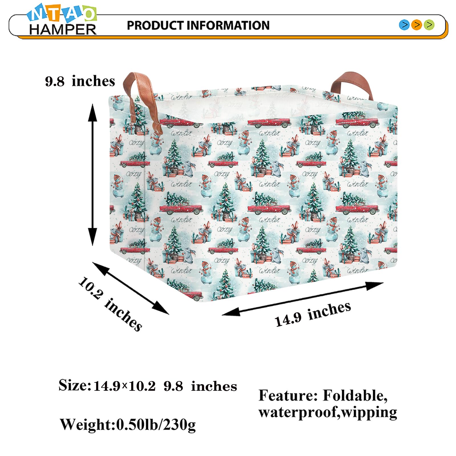 NTAOHAMPER rectangular storage basket gift-ready option for gifting