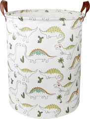 NTAOHAMPER Dinosaur Laundry Hamper with linen-cotton fabric texture for lightweight laundry storage