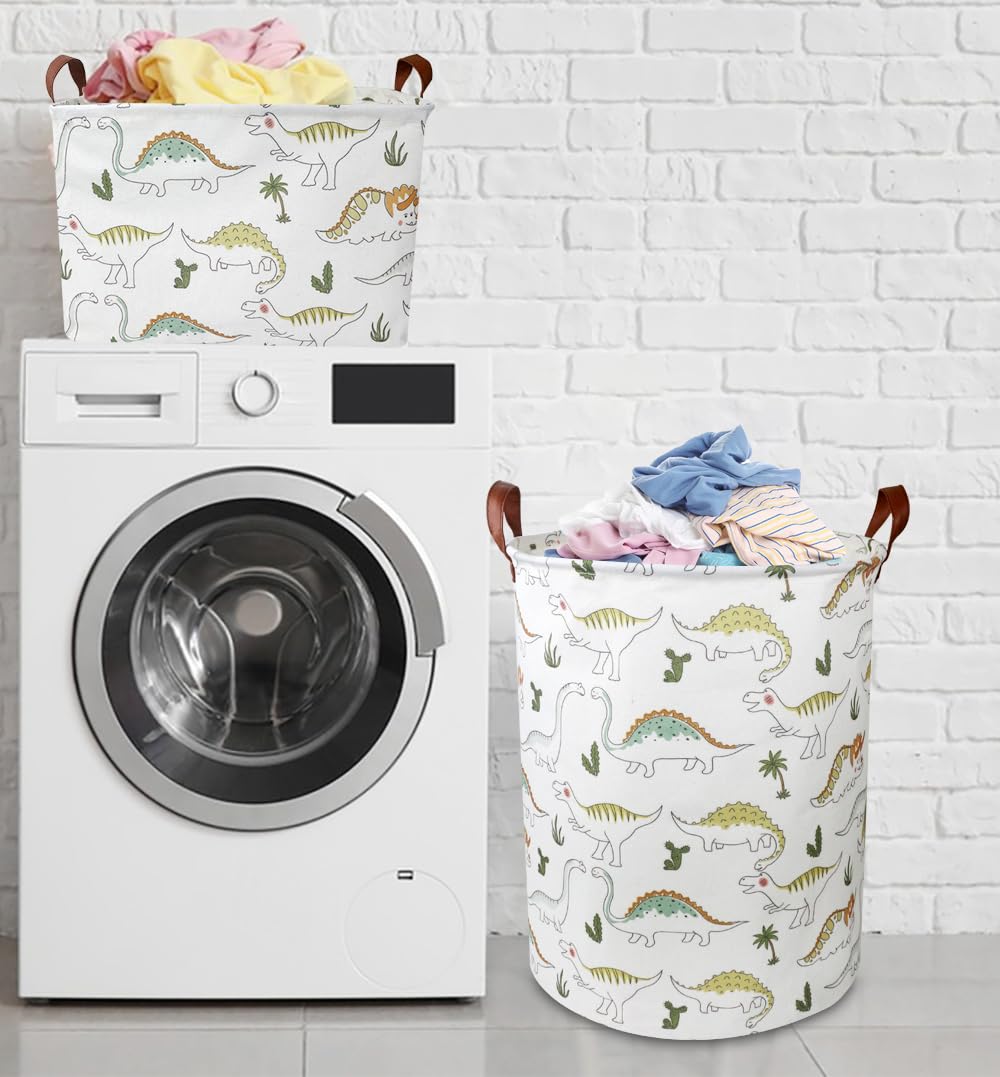 NTAOHAMPER Dinosaur Laundry Hamper sized at 19.7 by 15.7 inches for bedroom organization