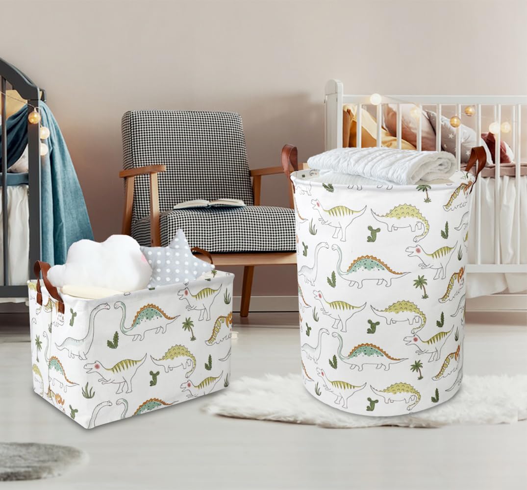 NTAOHAMPER Dinosaur Laundry Hamper interior with waterproof lining to contain moisture
