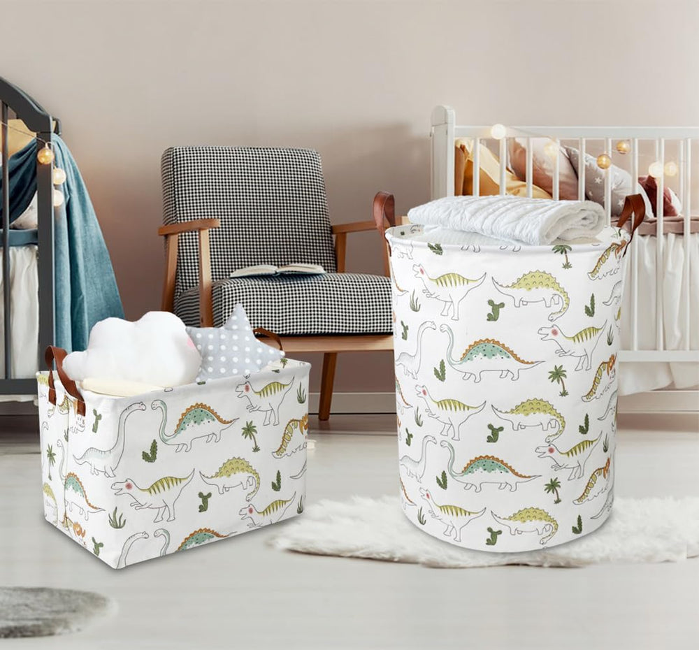 NTAOHAMPER Dinosaur Laundry Hamper interior with waterproof lining to contain moisture