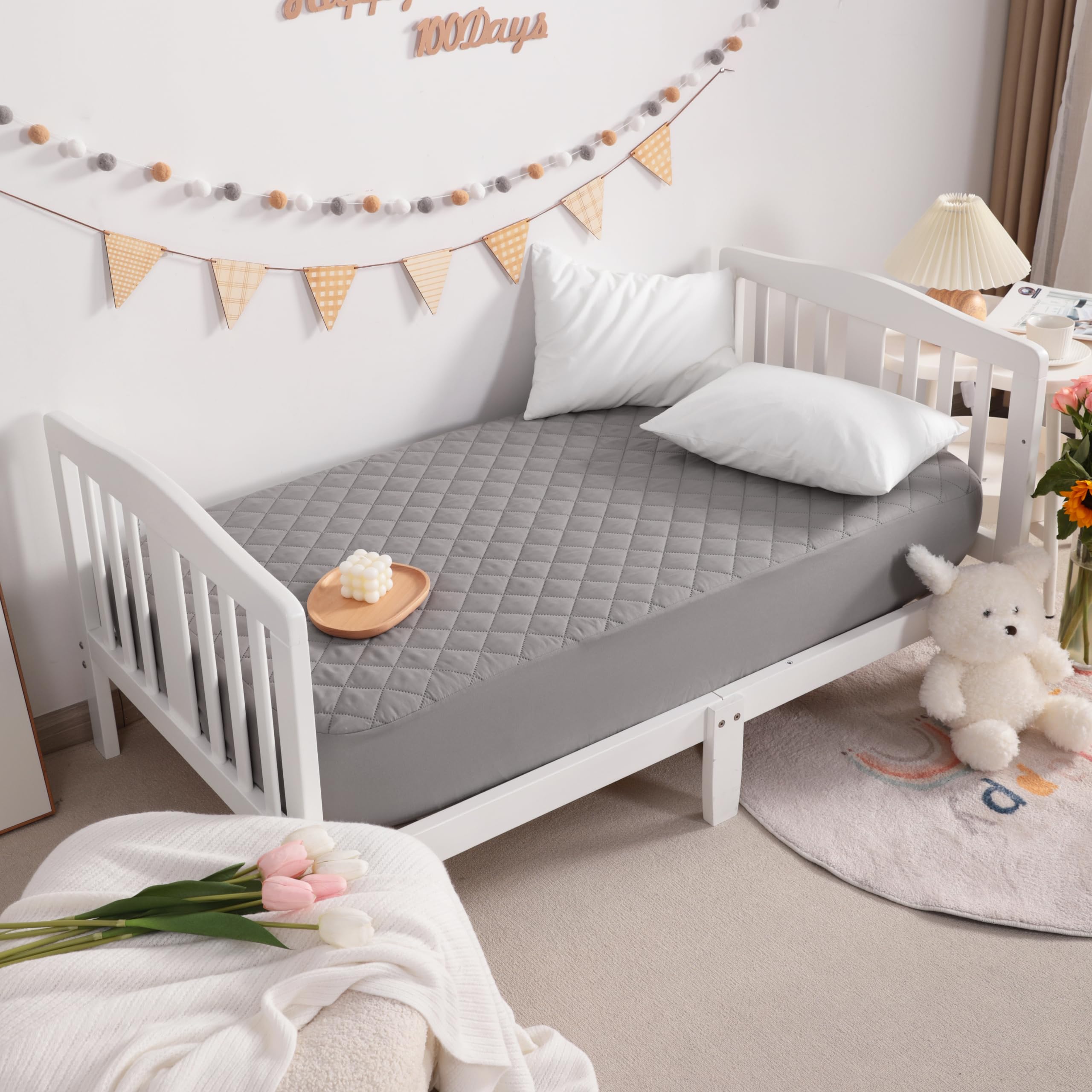NTBAY 2-pack 24x38 inch crib covers ideal for mini cribs.