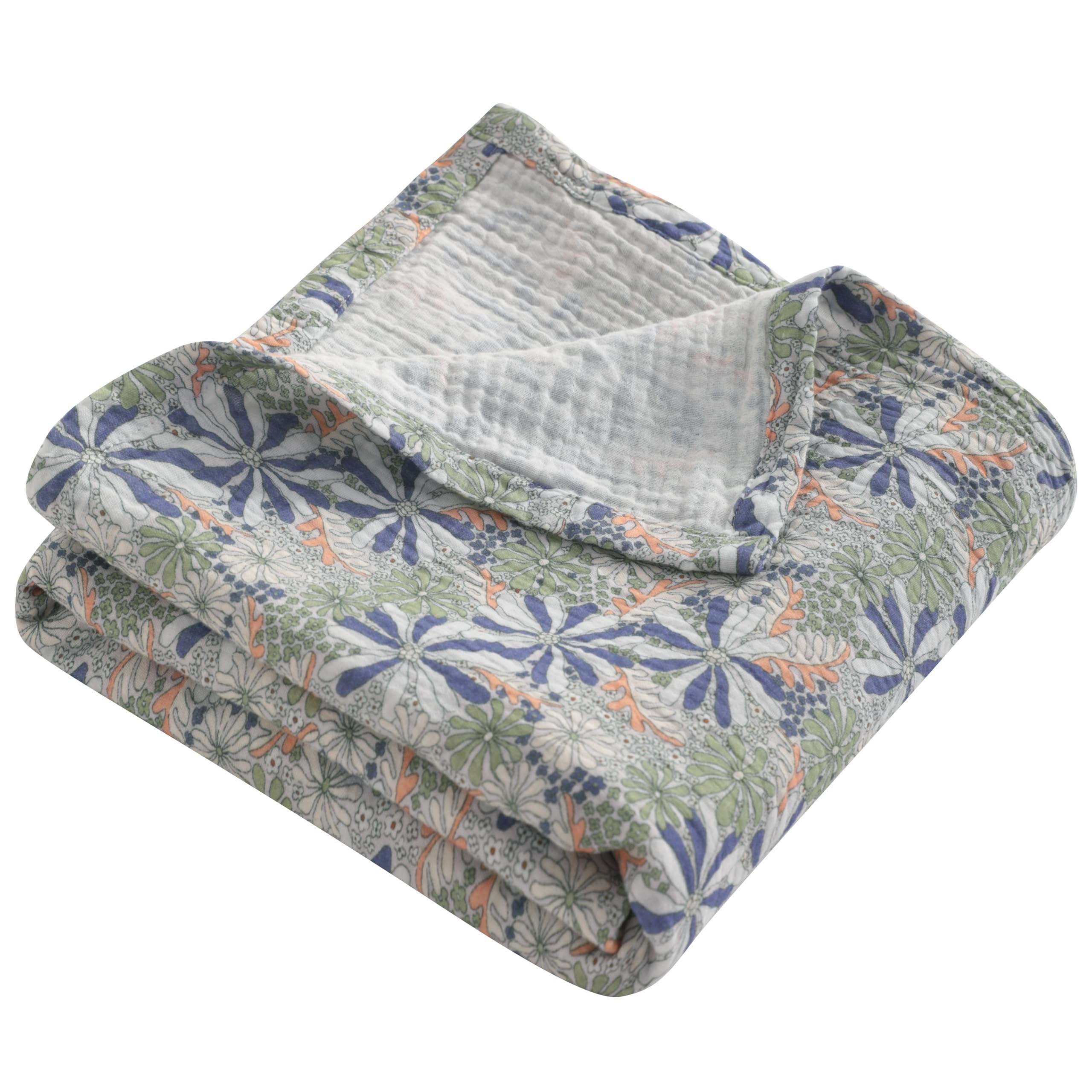 NTBAY 2-layer muslin cotton closeup fabric highlighting breathable softness ideal for newborn comfort.