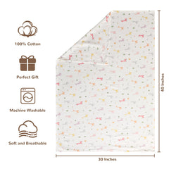 NTBAY 30x40 muslin swaddle shows compact, versatile wrap for newborns.