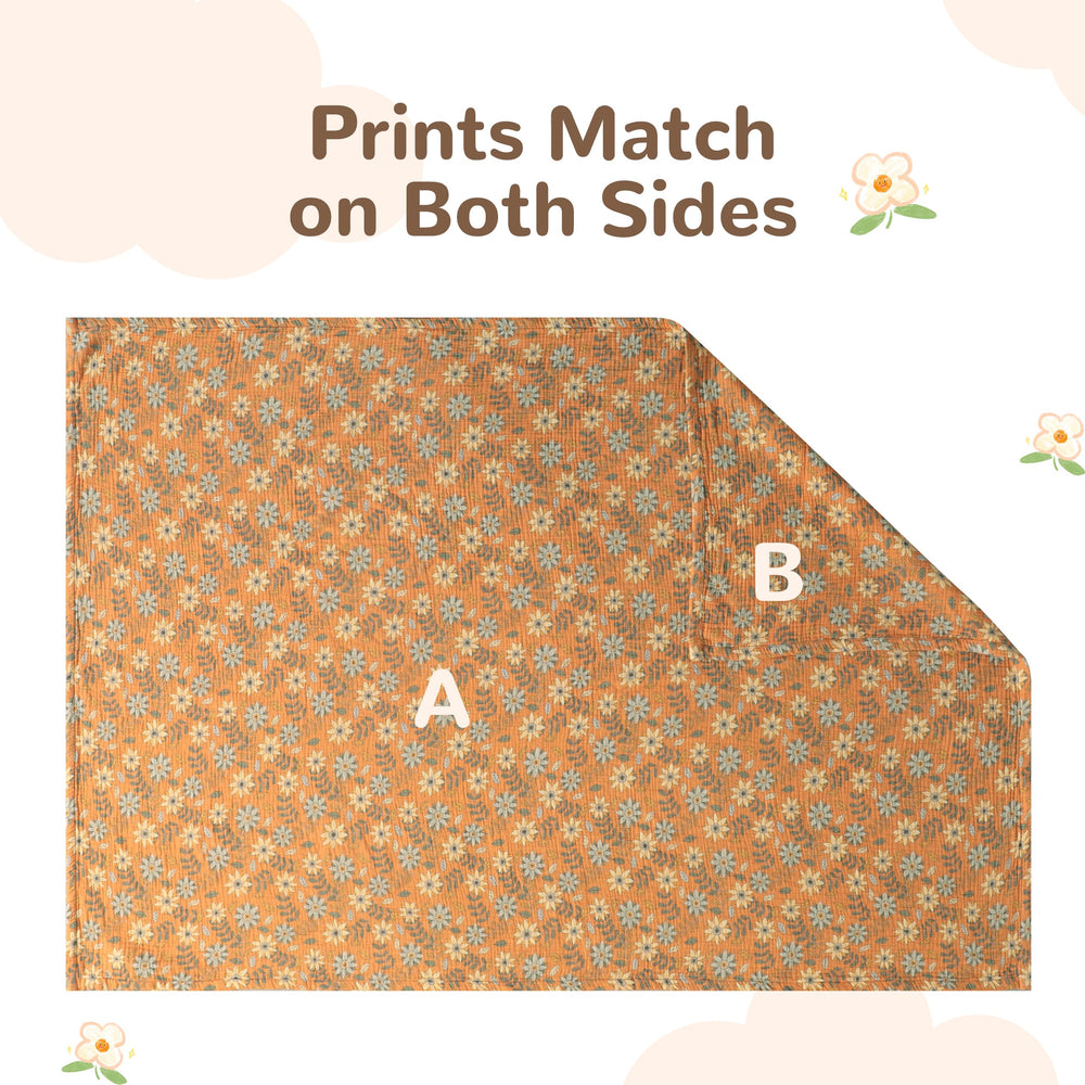 NTBAY blanket in stroller demonstrates lightweight portability for on-the-go.