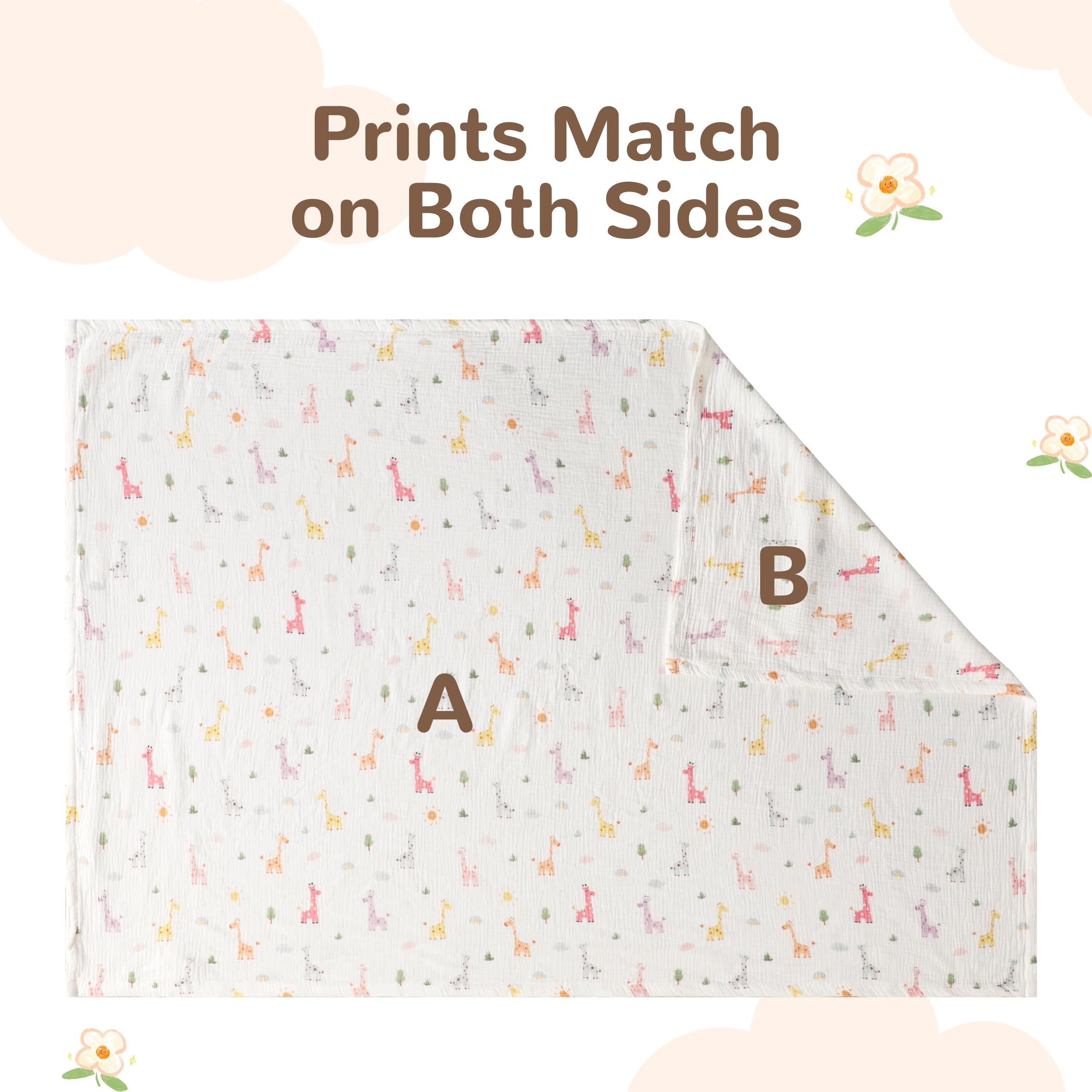 NTBAY 4-layer muslin blanket travel-ready setup demonstrates on-the-go warmth and easy packing.